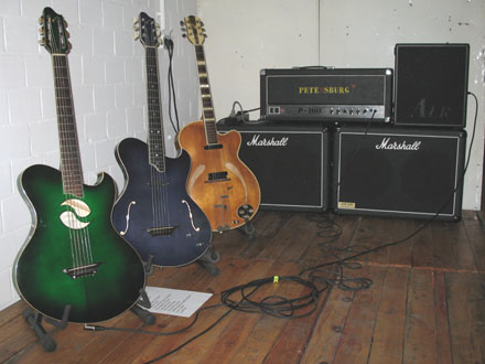 Hugh Featherstone's guitars